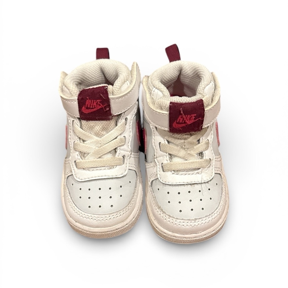 Nike Kids White and Red Sneakers